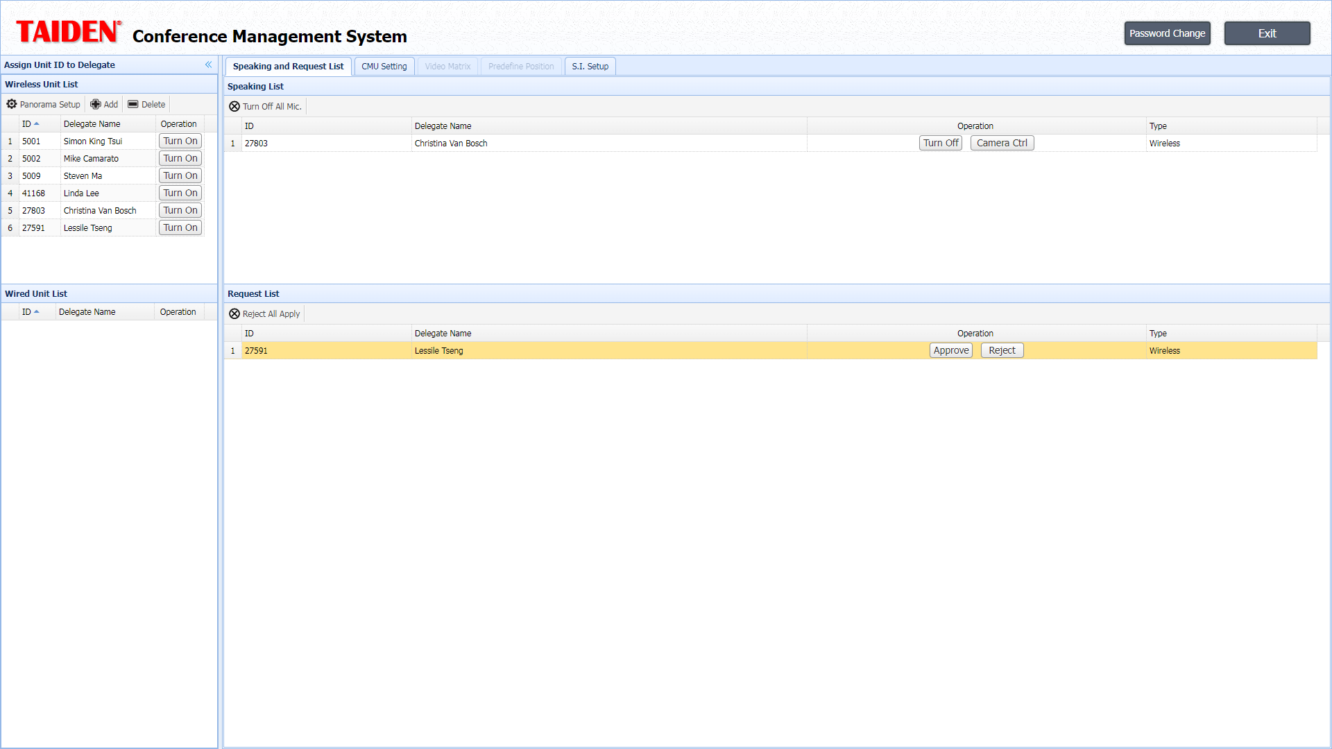 wireless conference system